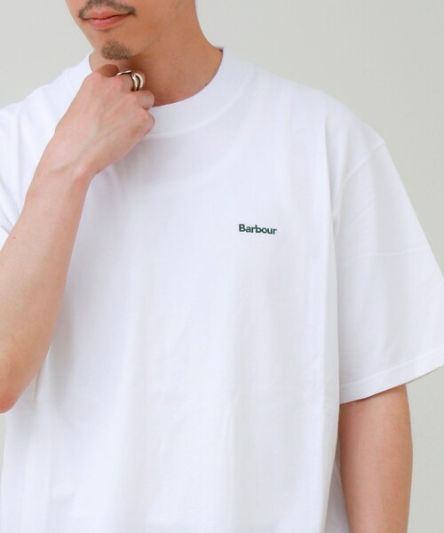 Barbour(バブアー)の「【BARBOUR/バブアー】LOGO OS T-SHIRT(Tシャツ/カットソー・メンズ・グレイッシュブルー/ホワイト/ネイビー/ブラック・40/38)」の9枚目の写真