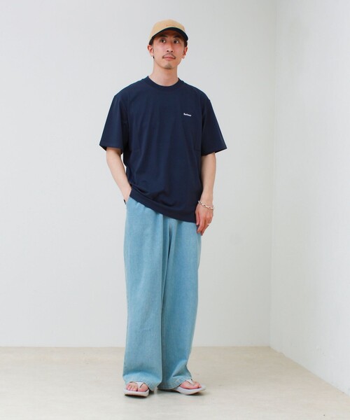 Barbour(バブアー)の「【BARBOUR/バブアー】LOGO OS T-SHIRT(Tシャツ/カットソー・メンズ・グレイッシュブルー/ホワイト/ネイビー/ブラック・40/38)」の11枚目の写真