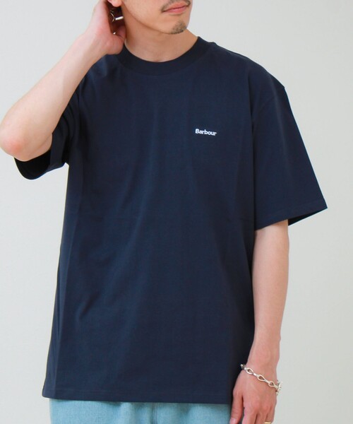 Barbour(バブアー)の「【BARBOUR/バブアー】LOGO OS T-SHIRT(Tシャツ/カットソー・メンズ・グレイッシュブルー/ホワイト/ネイビー/ブラック・40/38)」の15枚目の写真