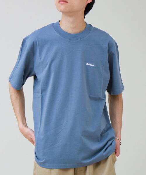 Barbour(バブアー)の「【BARBOUR/バブアー】LOGO OS T-SHIRT(Tシャツ/カットソー・メンズ・グレイッシュブルー/ホワイト/ネイビー/ブラック・40/38)」の19枚目の写真