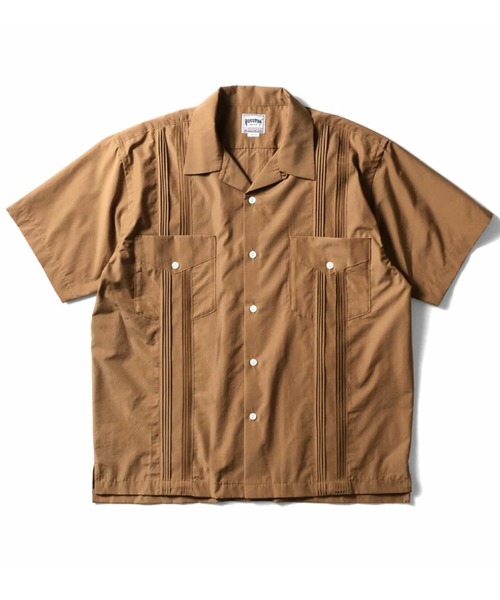HOUSTON(ヒューストン)の「HOUSTON ヒューストン CUBA SHIRT キューバシャツ 半袖 オープンカラー 開襟シャツ(シャツ/ブラウス・メンズ・ブラック/ブルー/オフホワイト/ブラウン・XL/L/M)」の1枚目の写真