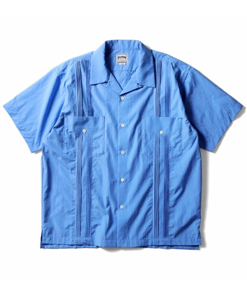 HOUSTON(ヒューストン)の「HOUSTON ヒューストン CUBA SHIRT キューバシャツ 半袖 オープンカラー 開襟シャツ(シャツ/ブラウス・メンズ・ブラック/ブルー/オフホワイト/ブラウン・XL/L/M)」の4枚目の写真