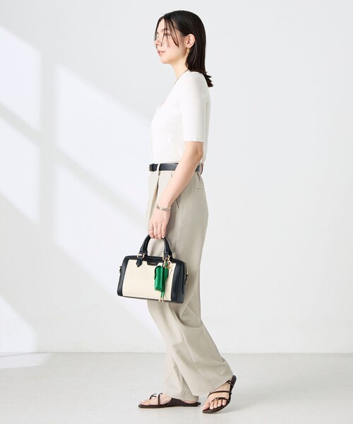 NOLLEY’S Sophi(ノーリーズソフィ)の「《セットアップ対応》ウォッシャブルドライツイルワイドパンツ(その他パンツ・レディース・ダークブラウン/ホワイト/ベージュ・36/34/38)」の14枚目の写真