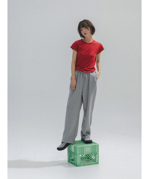 ANNEHEARTS(アンハーツ)の「Diagonal Wide Sweatpants_MELANGE(スウェットパンツ・レディース・その他・SMALL/MEDIUM)」の4枚目の写真