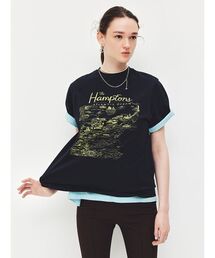 【UVカット】【接触冷感】MapPatternグラフィックTシャツ