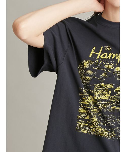 Mila Owen(ミラオーウェン)の「【UVカット】【接触冷感】MapPatternグラフィックTシャツ(Tシャツ/カットソー・レディース・ホワイト/ネイビー/イエロー・F)」の8枚目の写真