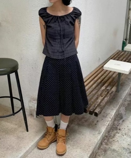 Vipoa（ヴィポア）の「チェック柄シングルブレストシャツ（シャツ/ブラウス・レディース・グリーン/ホワイト/ブラック・FREE）」の8枚目の写真