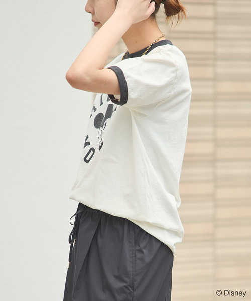 journal standard L'essage(ジャーナルスタンダードレサージュ)の「【MICKEY】ピグメントTシャツ(Tシャツ/カットソー・レディース・ホワイト/ベージュ・FREE)」の6枚目の写真
