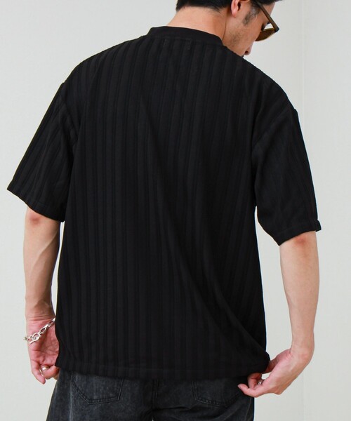 GLOSTER(グロスター)の「シアージャガード ヘンリーネックTシャツ(Tシャツ/カットソー・メンズ・ブラック/カーキ/グレー/チャコールグレー・L/M/S)」の17枚目の写真