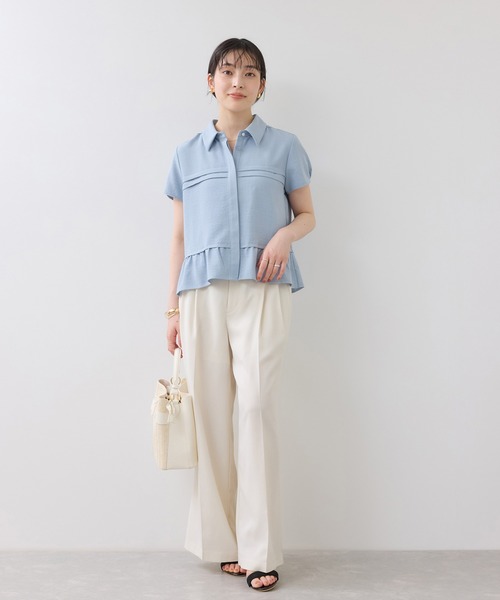 VIS(ビス)の「美easyリネンライクシャツブラウス/接触冷感・セットアップ対応(シャツ/ブラウス・レディース・ネイビー/サックスブルー/キナリ・FREE)」の20枚目の写真