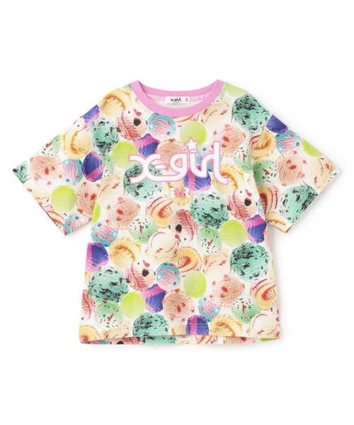 X-girl Stages(エックスガールステージス)の「【サーティワン アイスクリーム】アイスクリーム転写半袖Tシャツ(Tシャツ/カットソー・キッズ・カラフル・130cm/120cm/110cm/100cm/90cm/140cm)」の5枚目の写真