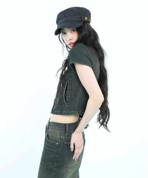 sedacle girl(セダクルガール)の「ナポレオンショートデニムジャケット(その他トップス・レディース・インディゴブルー/ブラック・SMALL/MEDIUM)」の17枚目の写真