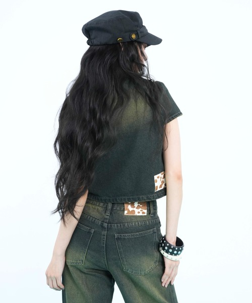 sedacle girl(セダクルガール)の「ナポレオンショートデニムジャケット(その他トップス・レディース・インディゴブルー/ブラック・SMALL/MEDIUM)」の18枚目の写真