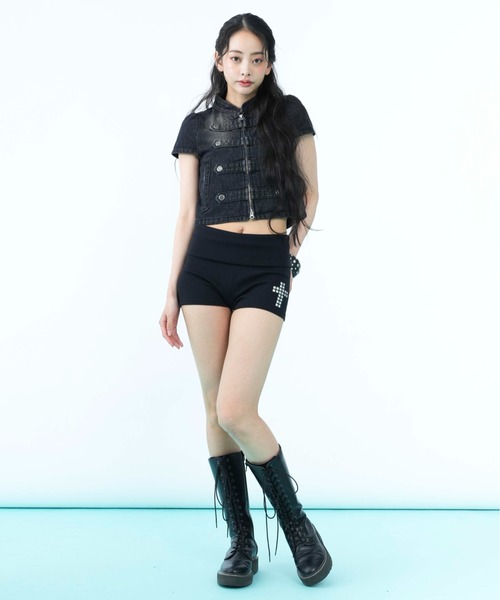 sedacle girl(セダクルガール)の「ナポレオンショートデニムジャケット(その他トップス・レディース・インディゴブルー/ブラック・SMALL/MEDIUM)」の22枚目の写真