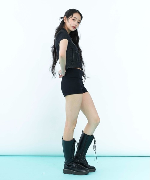 sedacle girl(セダクルガール)の「ナポレオンショートデニムジャケット(その他トップス・レディース・インディゴブルー/ブラック・SMALL/MEDIUM)」の15枚目の写真