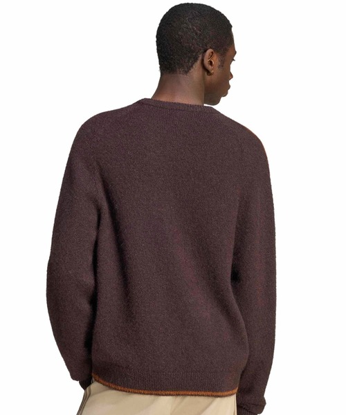 adidas(アディダス)の「adidas 3 STRIPES FLUFFY KNIT CREW / アディダス 3 ストライプス フラッフィー ニット クルー(ニット/セーター・メンズ・ブラウン・S/M/L/XL/XXL)」の8枚目の写真