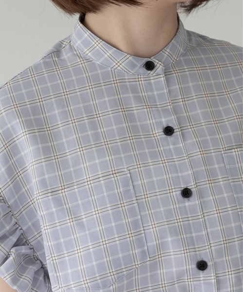 lawgy(ラウジー)の「band collar balloon sleeve tops / バンドカラーバルーンスリーブトップス(その他トップス・レディース・ベージュ系/ブルー/ブラック・FREE)」の16枚目の写真
