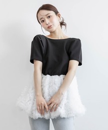 RANDA（ランダ）の「2WAYボリュームペプラムドッキングカットプルオーバー（ニット/セーター）」