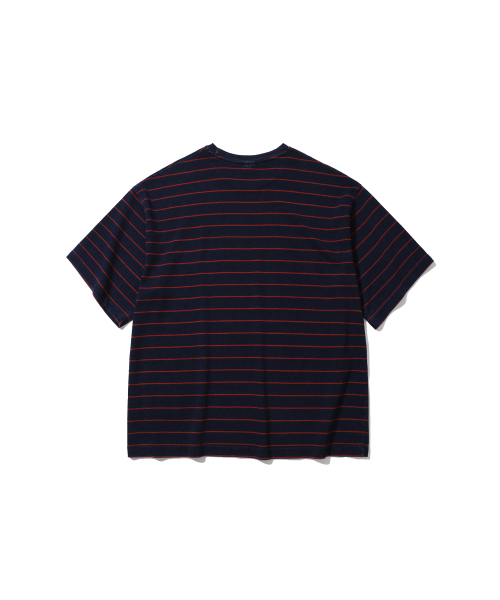 ANGLAN(アングラン)の「Denim Striped Tee - Red(Tシャツ/カットソー・メンズ・その他・1/2)」の7枚目の写真