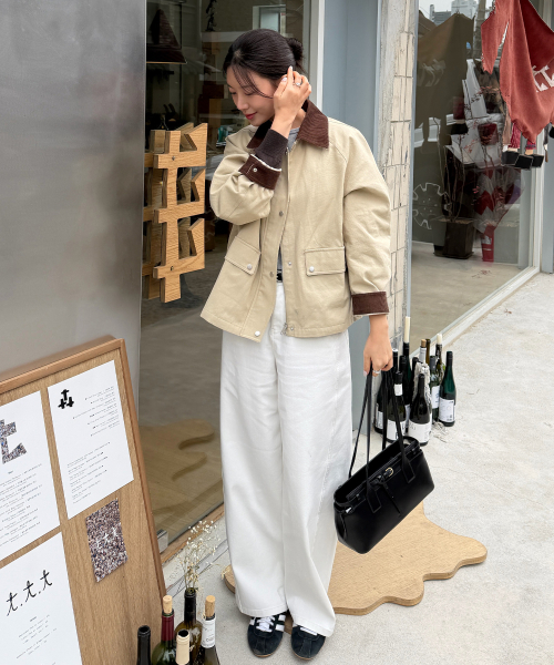 MIND BRIDGE WOMEN（マインドブリッジウーマン）の「[W]カーブドワイドホワイトデニムパンツ（デニムパンツ・レディース・アイボリー・55/66/77）」の3枚目の写真