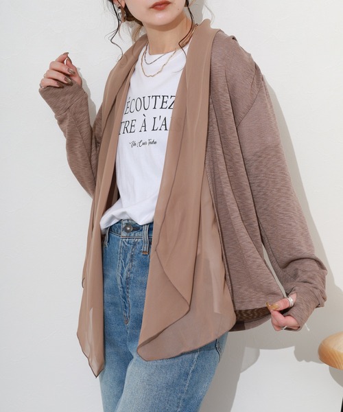 FUNALIVE(ファンアライブ)の「COASTAL DRIVE イレヘムサマーカーディガン 長袖(カーディガン/ボレロ・レディース・ブラック・M/L)」の8枚目の写真