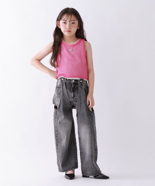 10C REPIPI(ジューシーレピピ)の「【10C REPIPI】【SETアイテム】メッシュタンク(タンクトップ・キッズ・ブラック/ピンク/オフホワイト・130cm/140cm/120cm)」の18枚目の写真