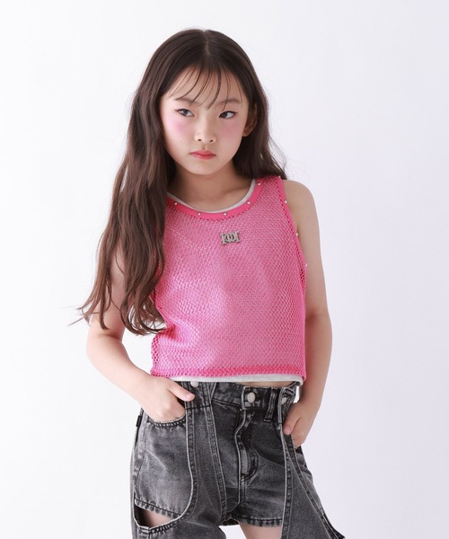 10C REPIPI(ジューシーレピピ)の「【10C REPIPI】【SETアイテム】メッシュタンク(タンクトップ・キッズ・ブラック/ピンク/オフホワイト・130cm/140cm/120cm)」の20枚目の写真