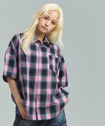 GALLIS ADDICTION | GA Glitter Check S/S Shirt(シャツ/ブラウス)