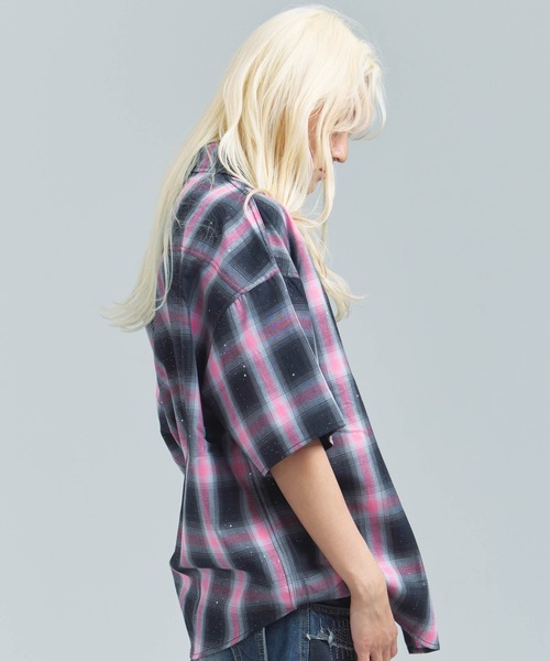 GALLIS ADDICTION（ガリスアディクション）の「GA Glitter Check S/S Shirt（シャツ/ブラウス・メンズ・ブラック/ピンク・FREE）」の21枚目の写真