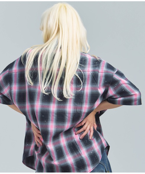 GALLIS ADDICTION（ガリスアディクション）の「GA Glitter Check S/S Shirt（シャツ/ブラウス・メンズ・ブラック/ピンク・FREE）」の22枚目の写真