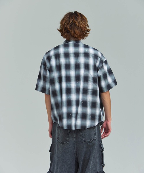 GALLIS ADDICTION（ガリスアディクション）の「GA Glitter Check S/S Shirt（シャツ/ブラウス・メンズ・ブラック/ピンク・FREE）」の9枚目の写真