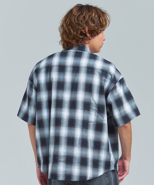 GALLIS ADDICTION（ガリスアディクション）の「GA Glitter Check S/S Shirt（シャツ/ブラウス・メンズ・ブラック/ピンク・FREE）」の4枚目の写真