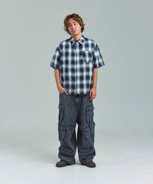 GALLIS ADDICTION（ガリスアディクション）の「GA Glitter Check S/S Shirt（シャツ/ブラウス・メンズ・ブラック/ピンク・FREE）」の14枚目の写真