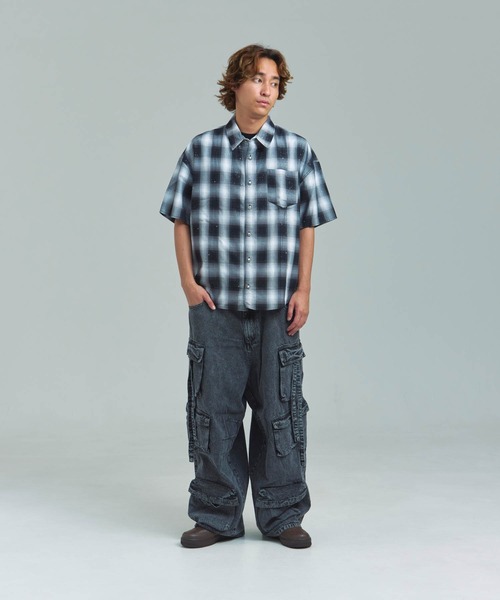 GALLIS ADDICTION（ガリスアディクション）の「GA Glitter Check S/S Shirt（シャツ/ブラウス・メンズ・ブラック/ピンク・FREE）」の15枚目の写真
