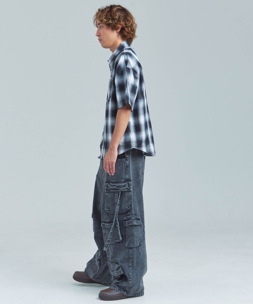 GALLIS ADDICTION（ガリスアディクション）の「GA Glitter Check S/S Shirt（シャツ/ブラウス・メンズ・ブラック/ピンク・FREE）」の12枚目の写真