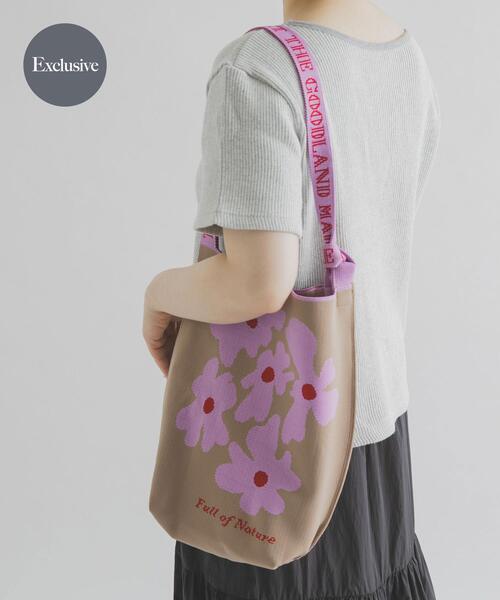 THE GOODLAND MARKET(ザグッドランドマーケット)の「『別注』KNT365×TGM FOURTY Nature(トートバッグ・レディース・ライトブルー/ブラウン・ONE)」の2枚目の写真