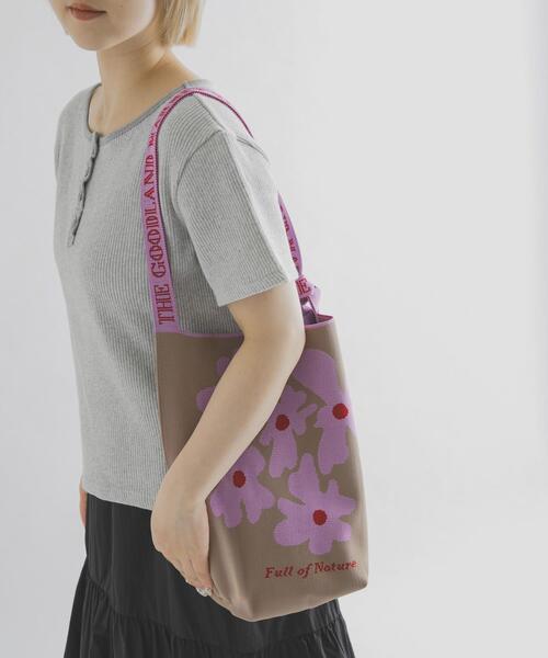 THE GOODLAND MARKET(ザグッドランドマーケット)の「『別注』KNT365×TGM FOURTY Nature(トートバッグ・レディース・ライトブルー/ブラウン・ONE)」の6枚目の写真
