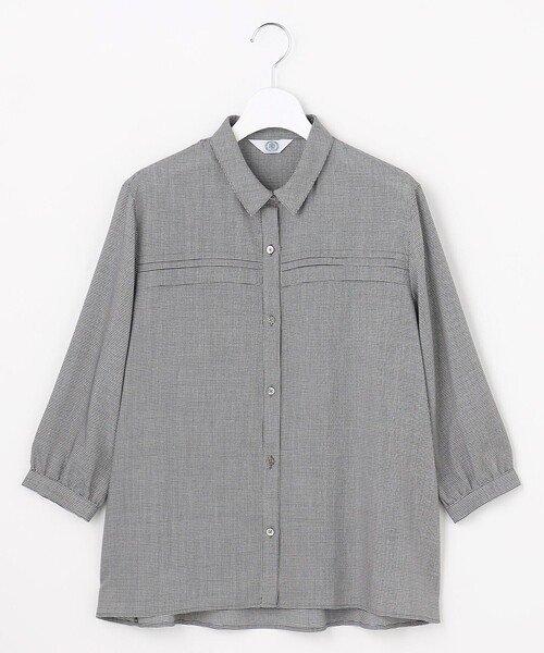 J.PRESS(ジェイプレス)の「【シーンレスに活躍】ウォッシャブルキュプラツイル タックデザイン ブラウス(シャツ/ブラウス・レディース・ブルー系/パープル系1/ダークブラウン系1/ブラック系3・T13/T15)」の13枚目の写真