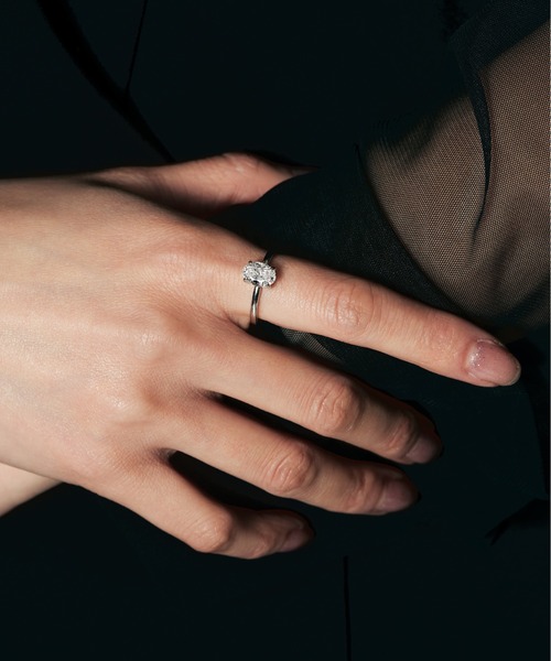 UNITED JEWELS(ユナイテッドジュエルズ)の「Pt900 ラボグロウンダイヤモンド リング(オーバル)(リング・レディース・イエローゴールド・13号)」の7枚目の写真