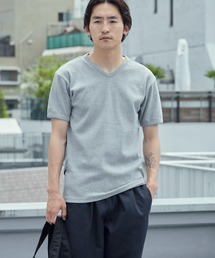 AVIREX/アビレックス DAILY S/S RIB V NECK TEE デイリー 半袖 リブ Vネック Tシャツ タイト スリムフィット メンズ レディース 秋 秋服 2026年秋冬
