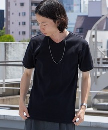 AVIREX | AVIREX/アビレックス DAILY S/S RIB V NECK TEE デイリー 半袖 リブ Vネック Tシャツ タイト スリムフィット メンズ レディース 2026年 夏 夏服(Tシャツ/カットソー)