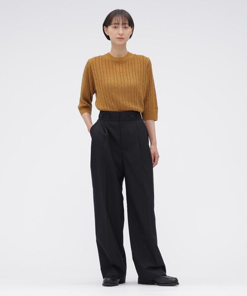 MARGARET HOWELL(マーガレットハウエル)の「SUMMER WOOL(その他パンツ・レディース・ブラック・2)」の3枚目の写真