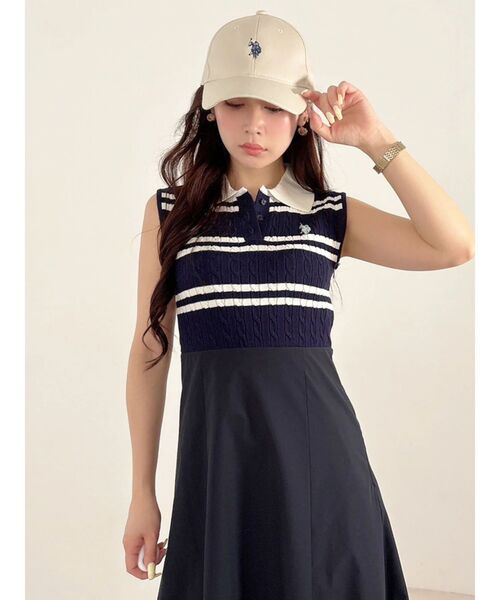 MERCURYDUO(マーキュリーデュオ)の「U.S. POLO ASSN.ツイルキャップ(キャップ・レディース・アイボリー/ブラック・FREE)」の10枚目の写真