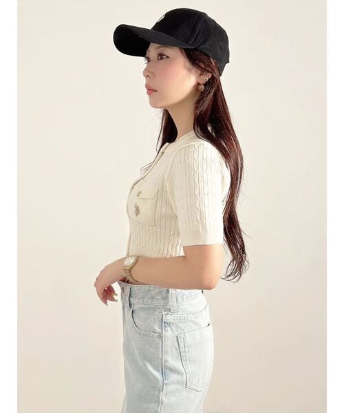 MERCURYDUO(マーキュリーデュオ)の「U.S. POLO ASSN.ツイルキャップ(キャップ・レディース・アイボリー/ブラック・FREE)」の12枚目の写真
