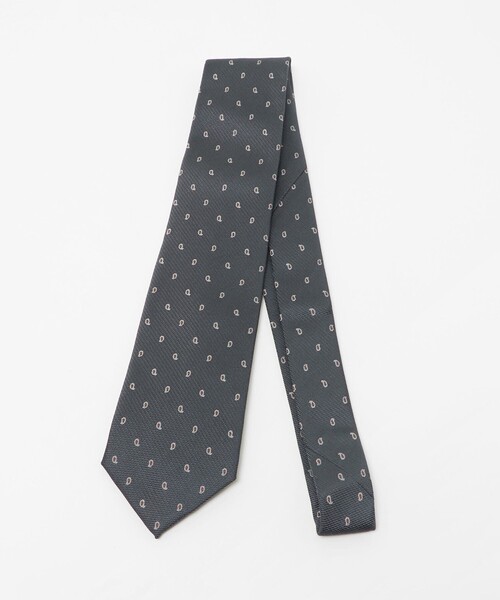 UNITED ARROWS（ユナイテッドアローズ）の「スモール ペイズリー ジャガード ネクタイ（ネクタイ・メンズ・ネイビー/ダークグレー・FREE）」の2枚目の写真