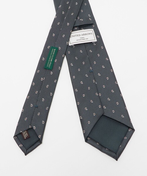 UNITED ARROWS（ユナイテッドアローズ）の「スモール ペイズリー ジャガード ネクタイ（ネクタイ・メンズ・ネイビー/ダークグレー・FREE）」の4枚目の写真