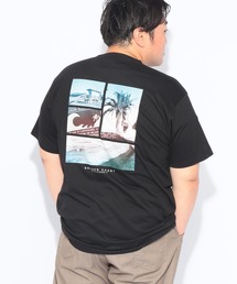 Tシャツ 半袖 メンズ 大きいサイズ SURFフォト バックプリント クルーネック カットソー B&T CLUB (ビーアンドティークラブ)