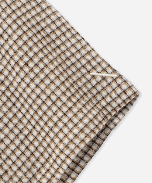 Saturdays NYC(サタデーズ ニューヨークシティ )の「Hester Palaka Shirt(シャツ/ブラウス・メンズ・オリーブ/ブルー/キナリ・L/S/M)」の8枚目の写真