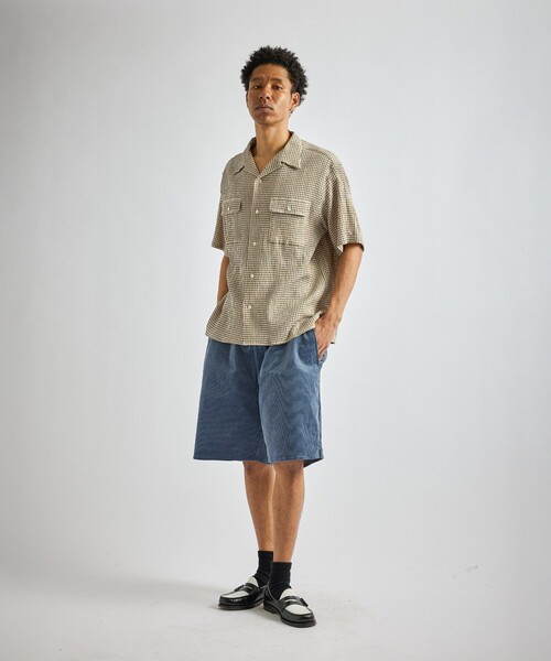 Saturdays NYC(サタデーズ ニューヨークシティ )の「Hester Palaka Shirt(シャツ/ブラウス・メンズ・オリーブ/ブルー/キナリ・L/S/M)」の19枚目の写真