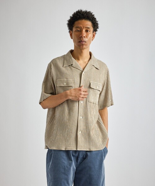 Saturdays NYC(サタデーズ ニューヨークシティ )の「Hester Palaka Shirt(シャツ/ブラウス・メンズ・オリーブ/ブルー/キナリ・L/S/M)」の22枚目の写真